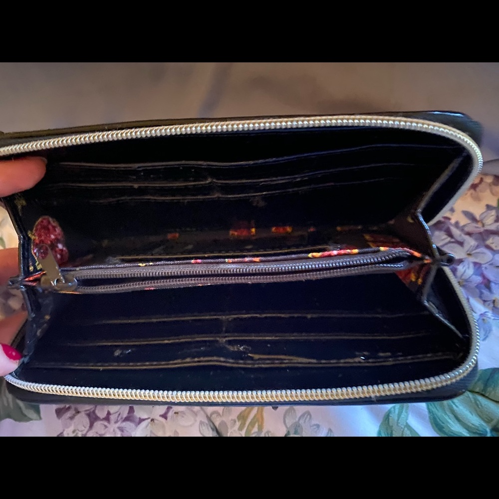 Betsey Johnson Sequined Floral Clutch Wallet - Picture 3 of 5